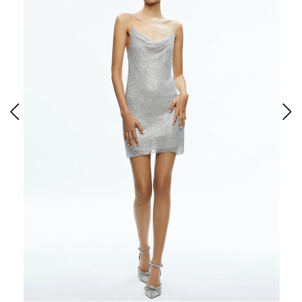 NEW Alice + Olivia Harmony Crystal Mini Dress